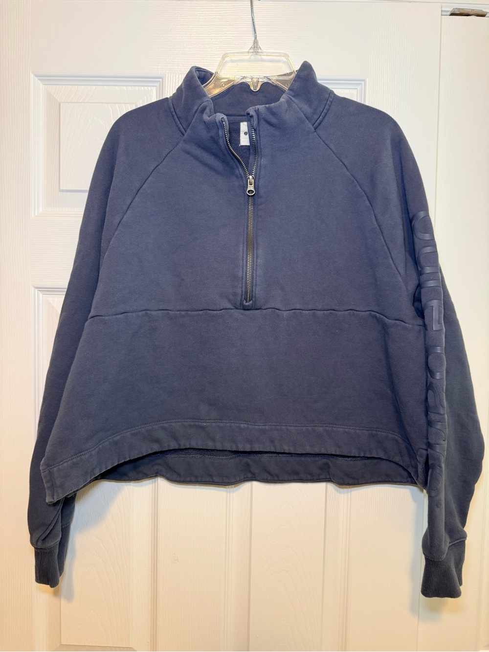 Pure Barre Women's Half-Zip Pullover Sweater - Navy